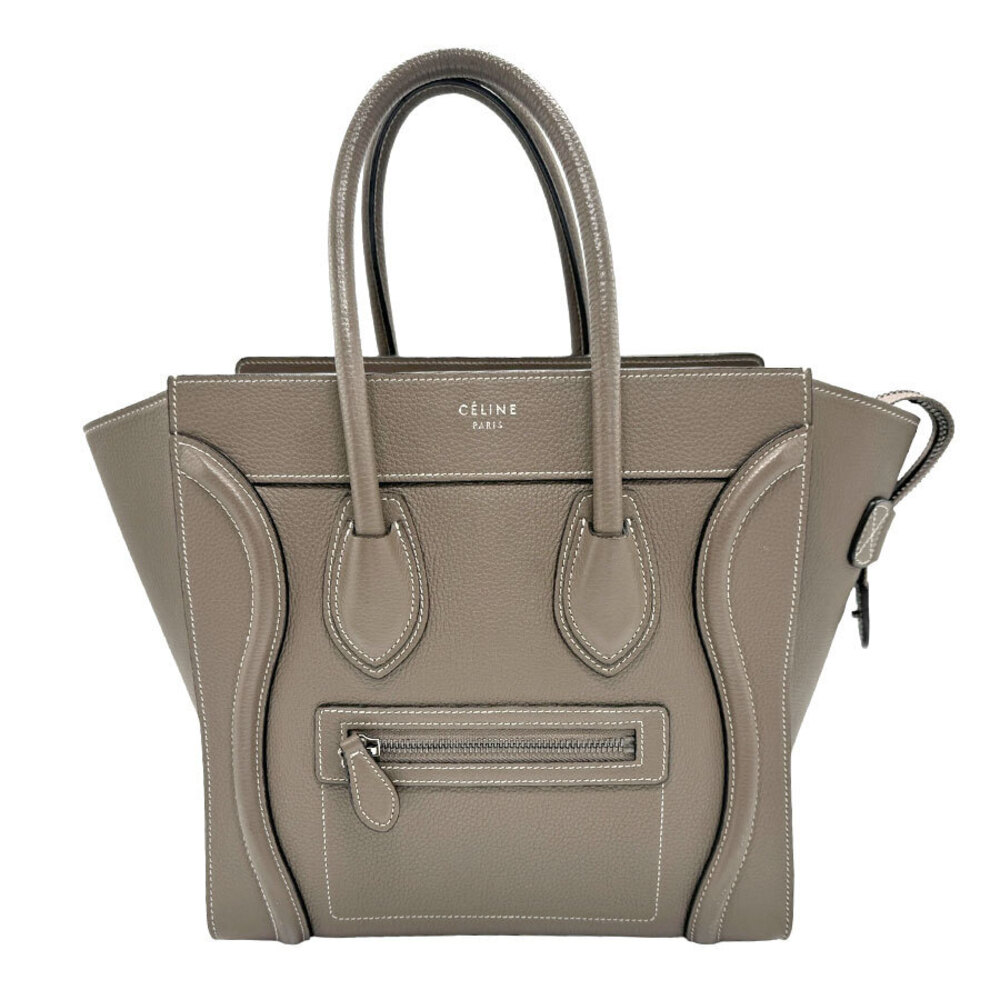 Celine Handbag Shopper Greige Leather - Picture 2 of 4